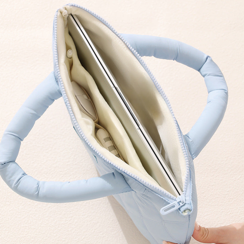 Waterproof Soft Quilted Padded Laptop Sleeve with Handles