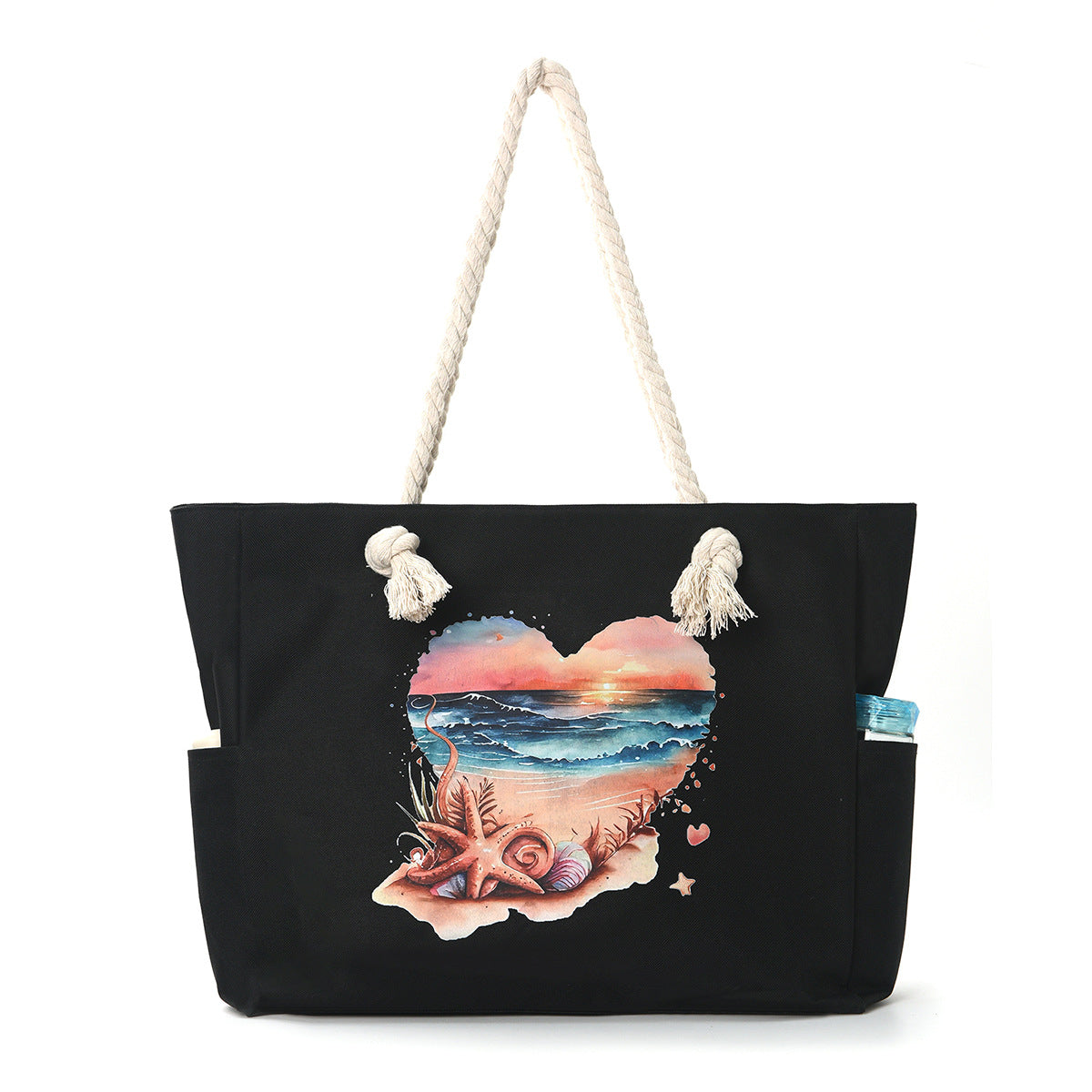 Women Large Capacity Beach Canvas Underarm Bag