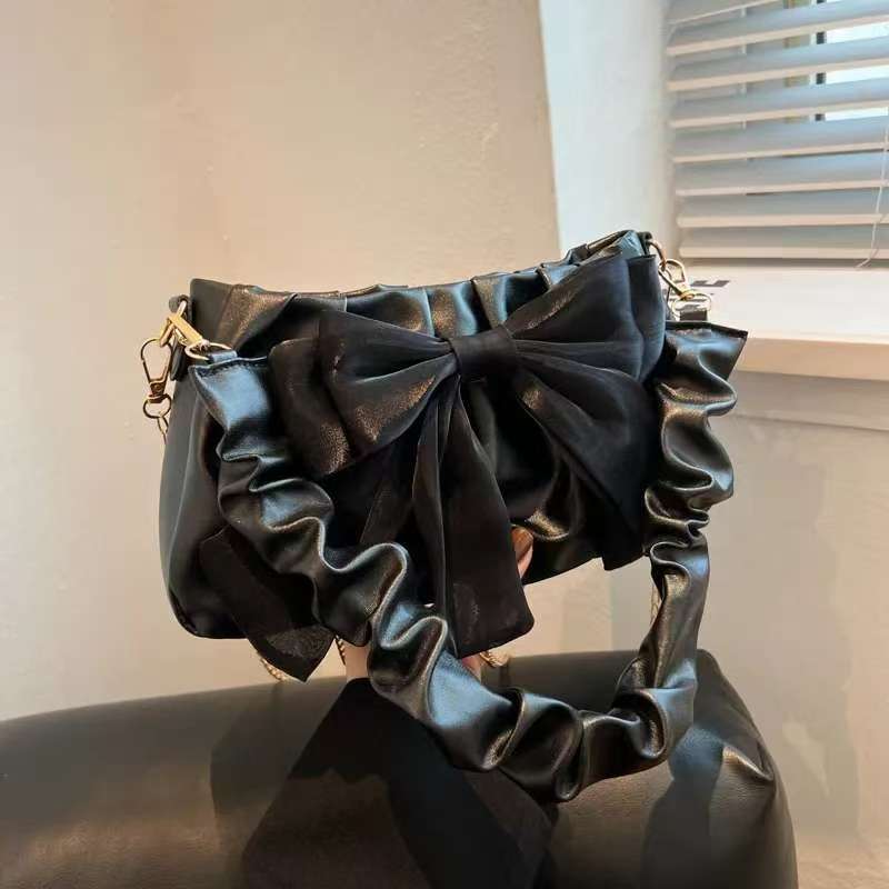 Hobo Purse Chain Strap Ruched Shoulder Handbag for Everyday