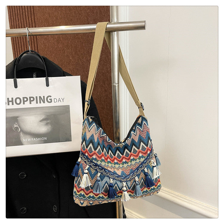 Women Large Ethnic 2026 New Chinese Vintage Shoulder Crossbody Bag