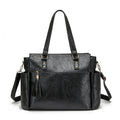Women Fashion Laptop Briefcase Large Tassel Zipper Set Bag