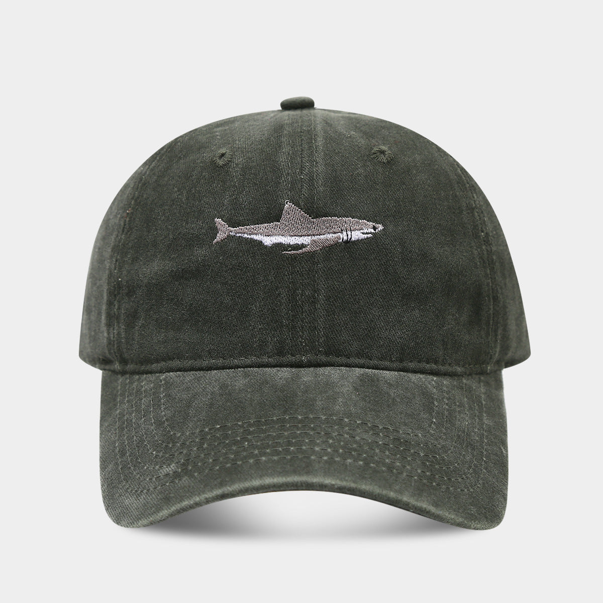 Washed Shark Retro Style Baseball Cap