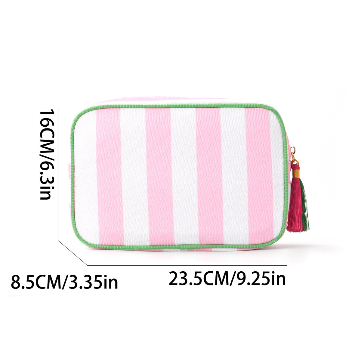 Striped Tassel Large Capacity Waterproof Cosmetic Travel Bag