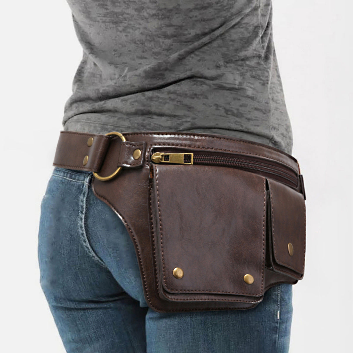Retro Motorcycle Outdoor Sports Waist Shoulder Bag