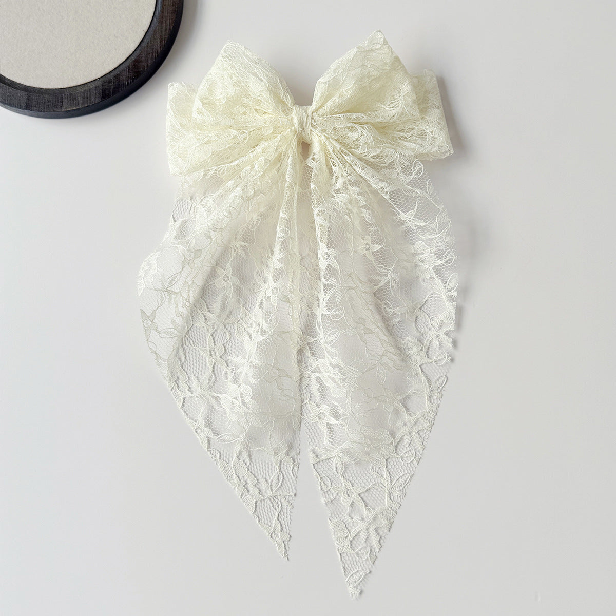 Elegant Lace Bow Spring Hair Clip