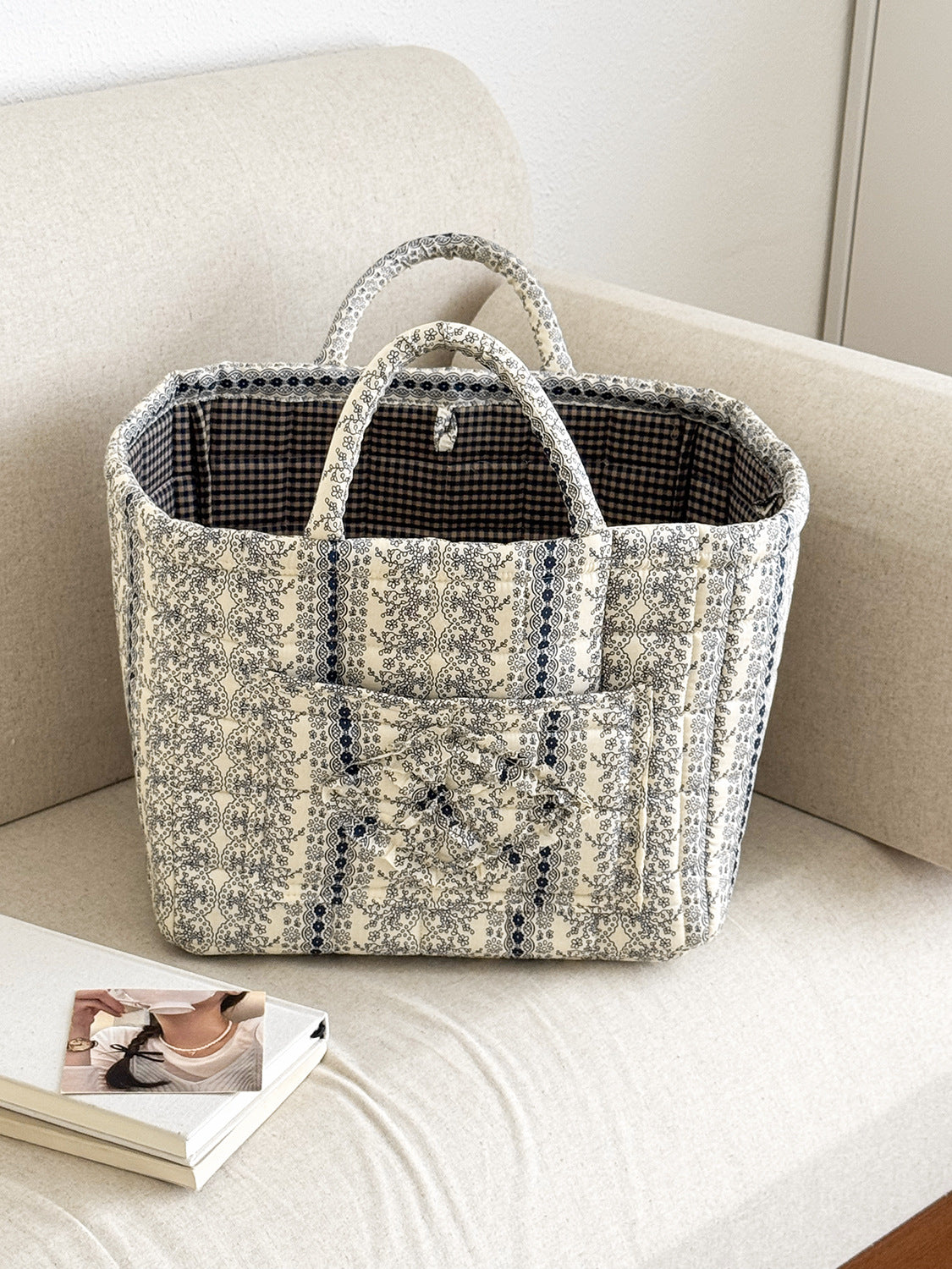 Floral Foldable Lightweight Storage Basket