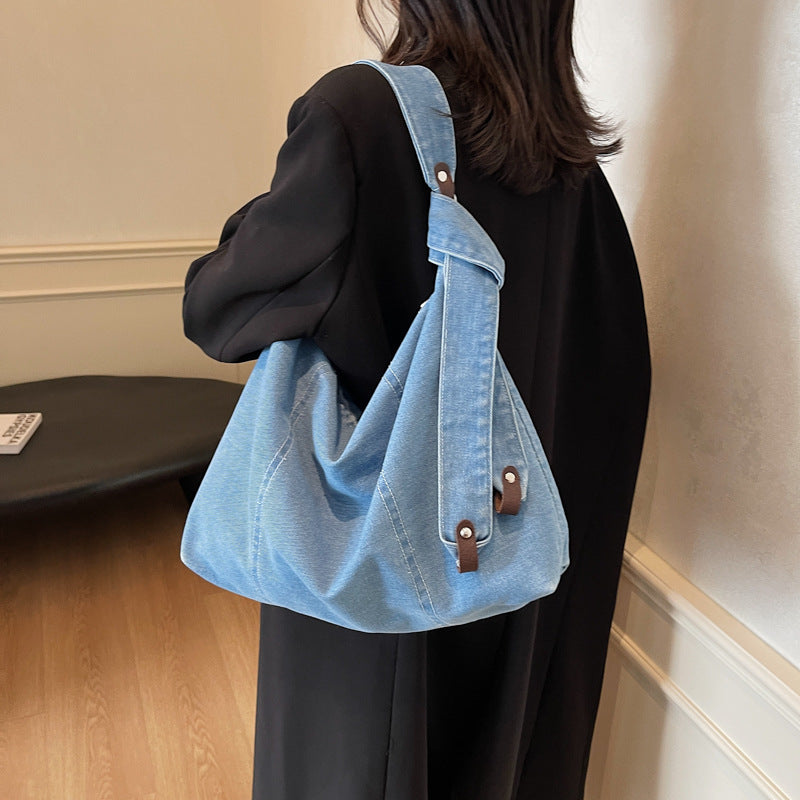 Women Denim Versatile Crossbody Shoulder Tote Bag