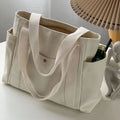Canvas Tote Large Stylish Versatile Student Commute Bag