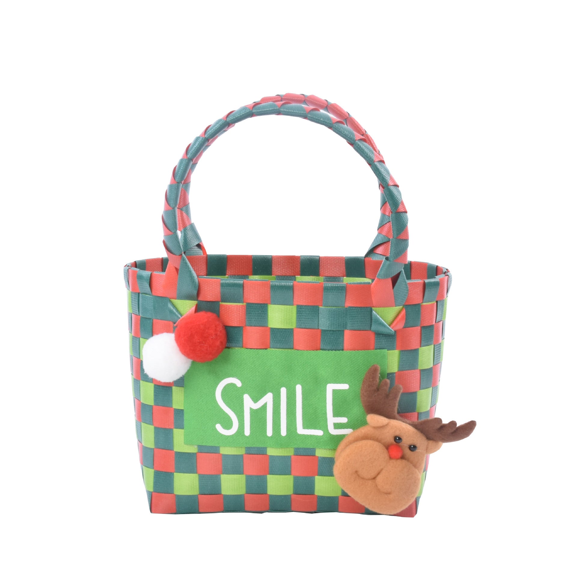 Plastic Woven Small Square Handbag Souvenir Bag