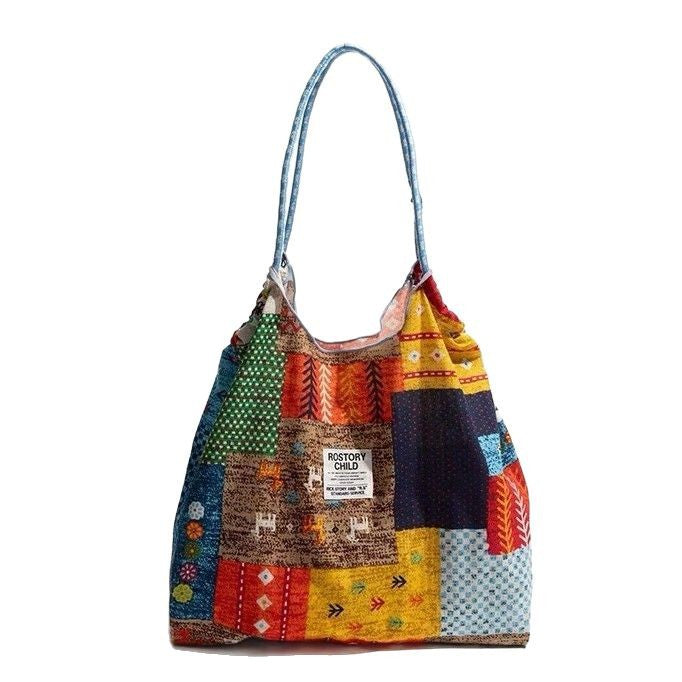 Cross-Border Bags, Bangkok, Thailand, Nepali Printed Cloth Bag, Large-Capacity Casual Shoulder Bag, Lazy Style Tote Bag For Women