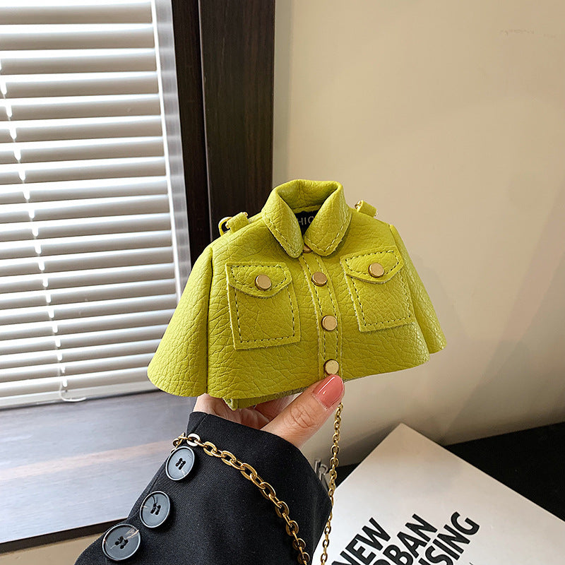Jacket-Shaped Mini PU Leather Crossbody Bag