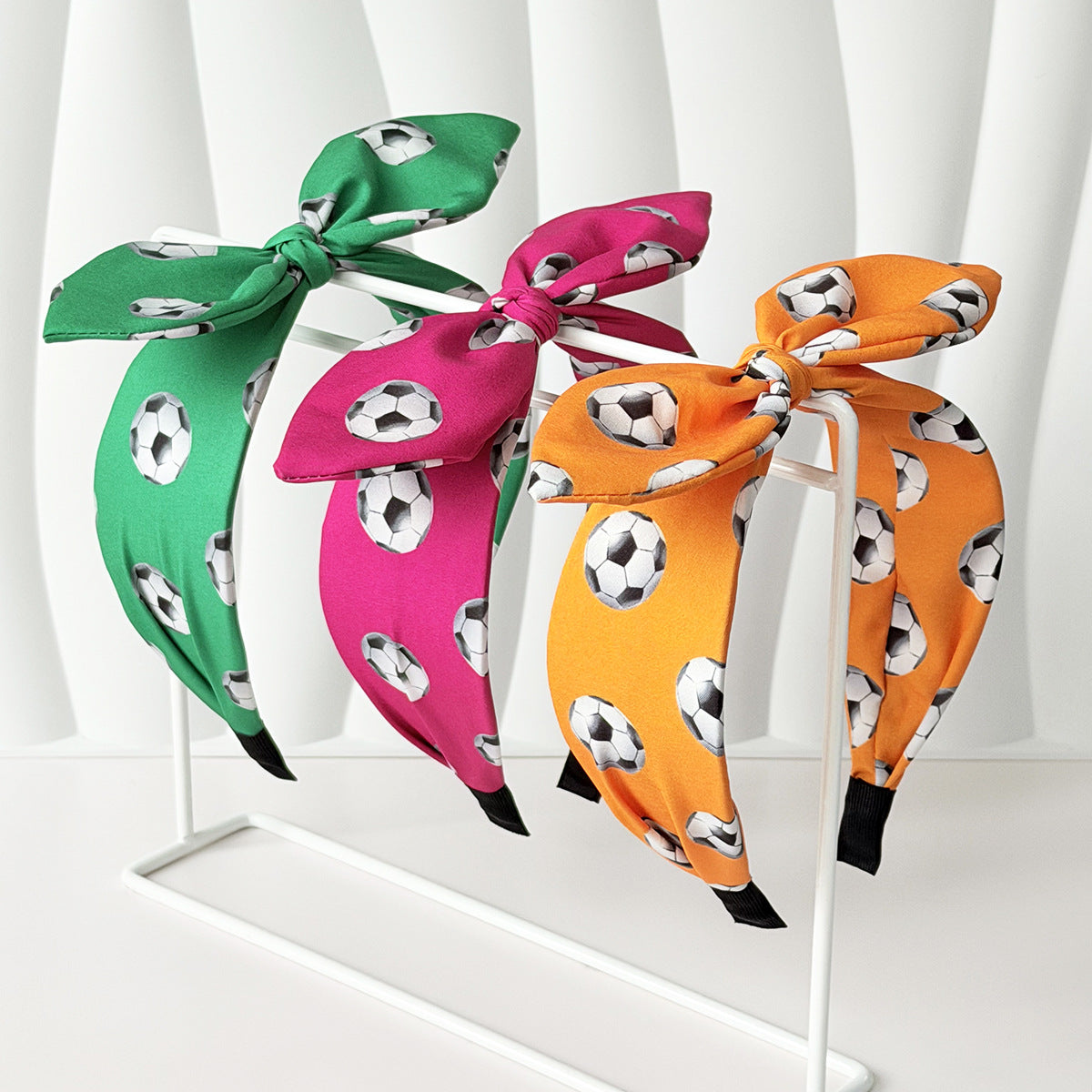 World Cup Football Print Rabbit Ear Bow Headband