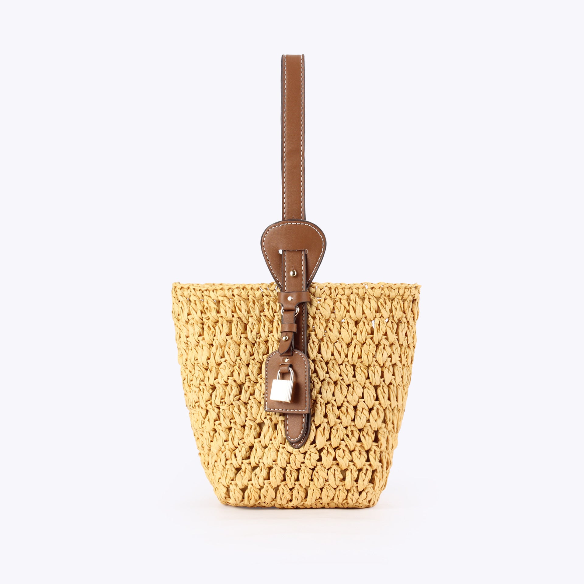Women Simple Woven Bag, Casual Beach Vacation Shoulder Bag