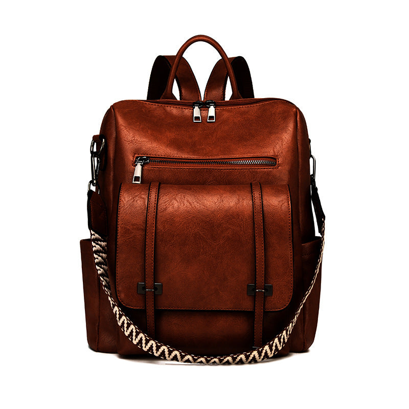 Women Vintage New Premium Soft PU Convertible Shoulder Large Commute Backpack