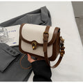 PU Leather Flap Crossbody Bag with Metal Clasp