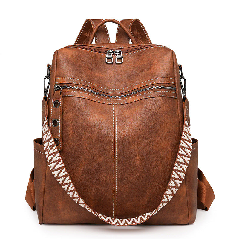 Women PU Large Capacity Crossbody Backpack, Business Commute Shoulder Bag
