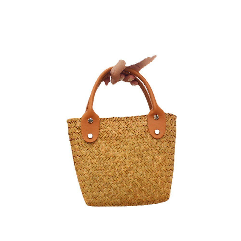 Straw Handwoven Hand-Carrying Mini Beach Bag