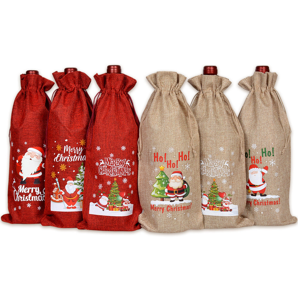 Buffalo Plaid Christmas Drawstring Holiday Gift Bags