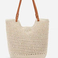Lightweight Fishnet Knitted Shoulder Tote Bag