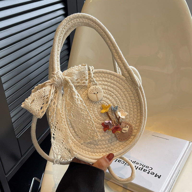 Women Straw Woven Beach Crossbody Bag