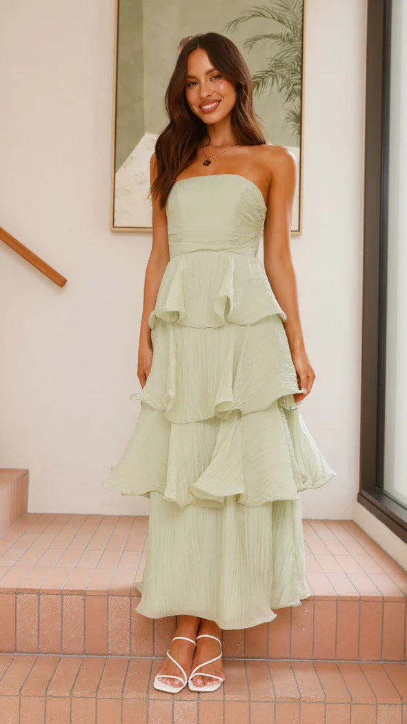 Sexy Tube Top Backless Cake Dress