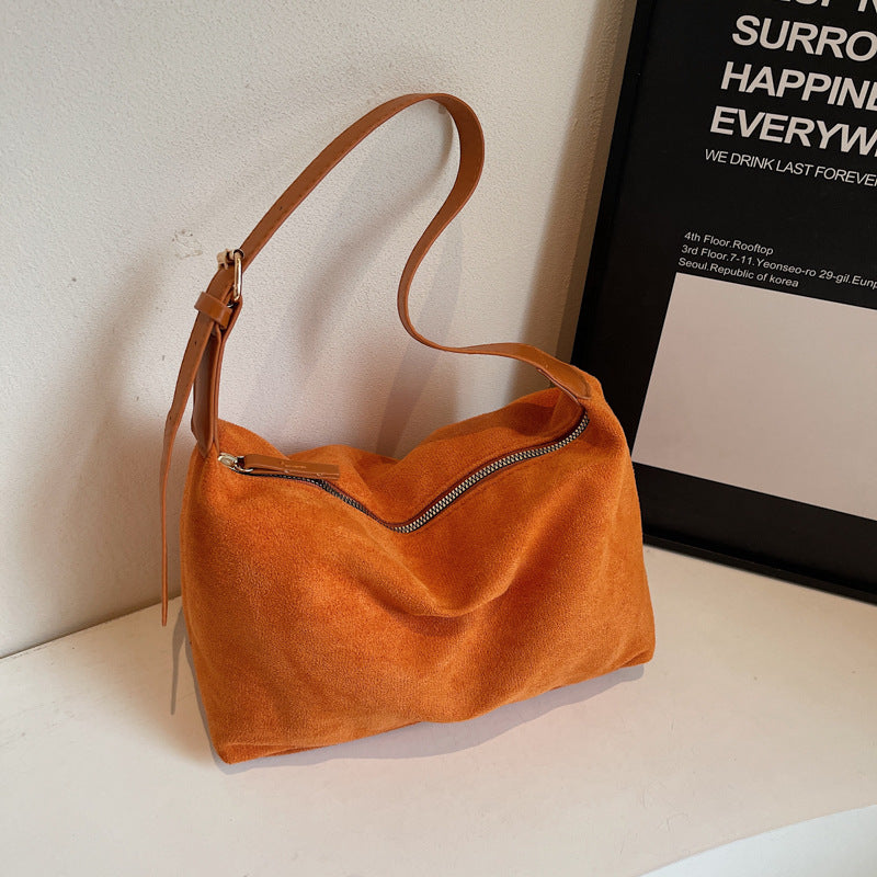 Vintage Crescent Soft PU Leather Baguette Shoulder Bag