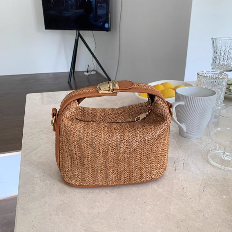 2026 Spring Portable Straw Shoulder Crossbody Woven Bag