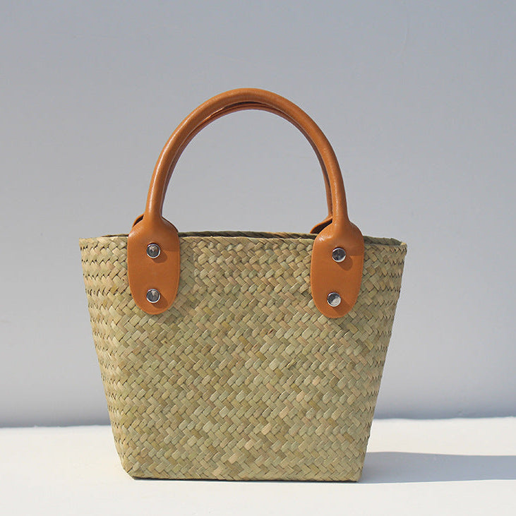 Hand-Woven Straw Niche Small Beach Bag