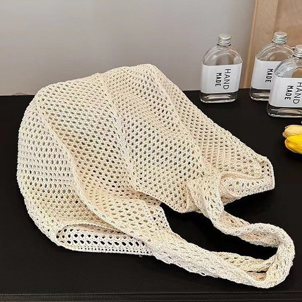 Large Capacity Knit Crochet Mesh Shoulder Beach Tote Bag
