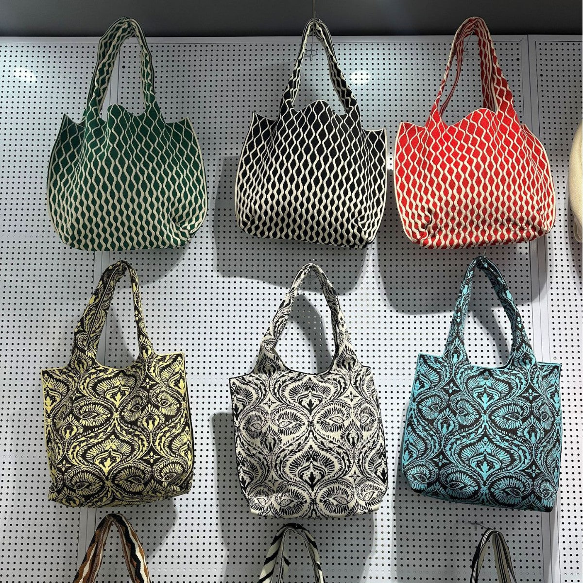 Shoulder Bags, Bucket Bags, Large-Capacity Knit Bags, Tote Bags, Woven Handbags, Women's Bags, Organized, Ombré, Versatile, Fashionable