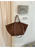 Vintage Croc Embossed PU Leather Oversized Tote Bag