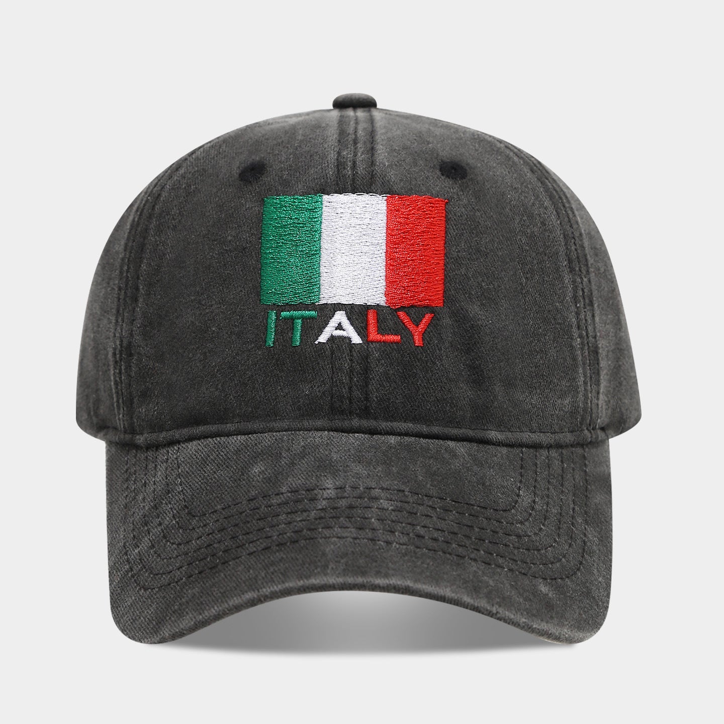 World Cup Flag Embroidered Black Baseball Cap