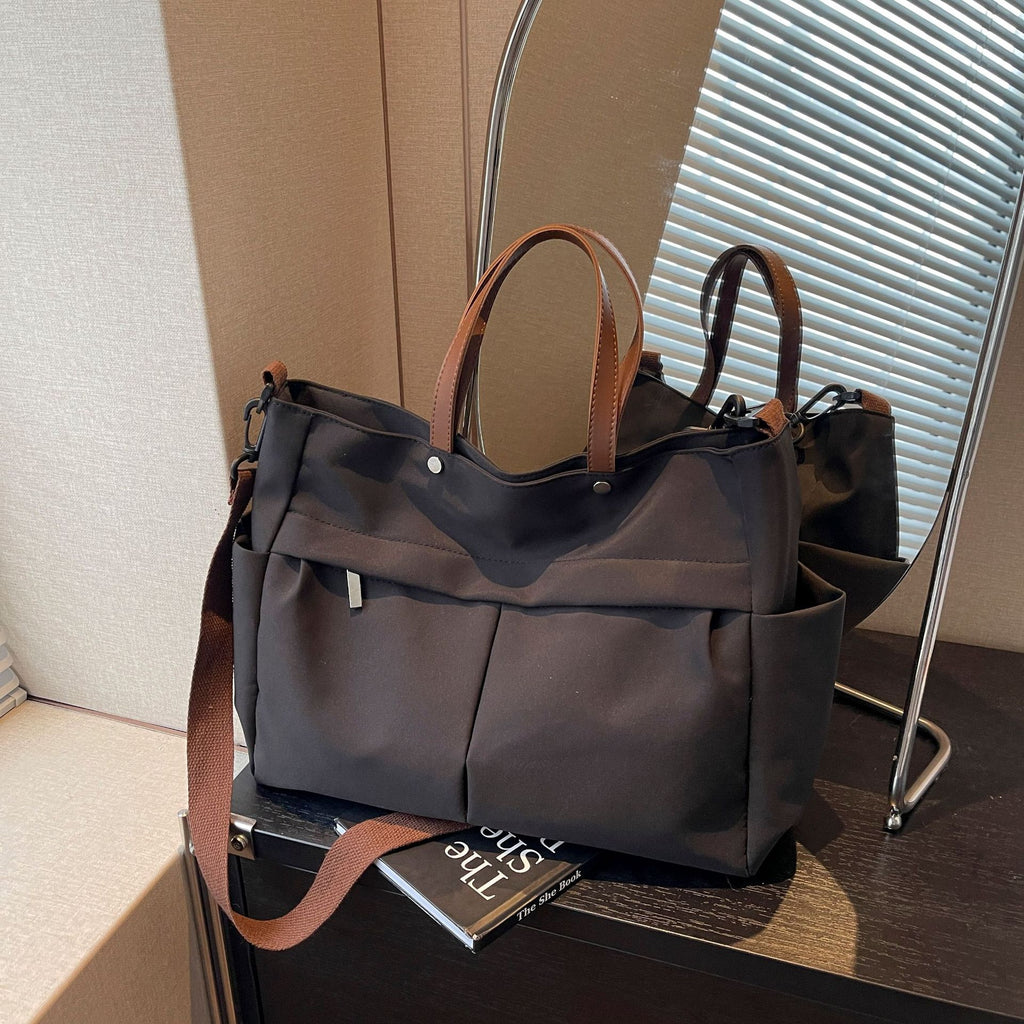 Casual Multi Pocket Everyday Convertible Shoulder Tote Bag