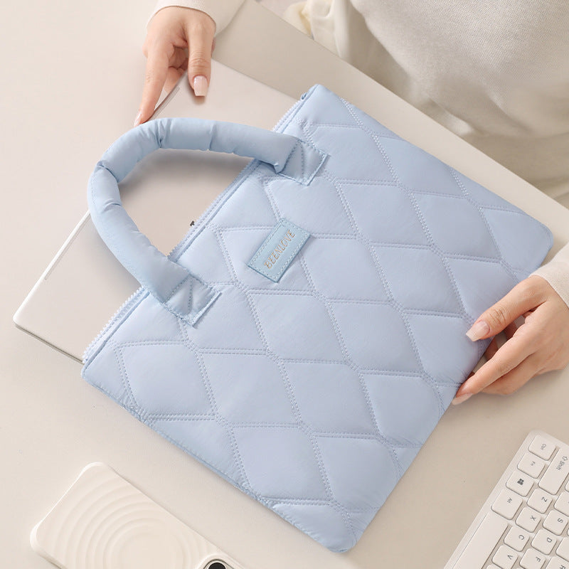 Waterproof Soft Quilted Padded Laptop Sleeve with Handles