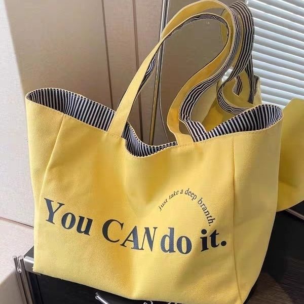 Casual Double-Sided Letter Large Capacity Tote Bag