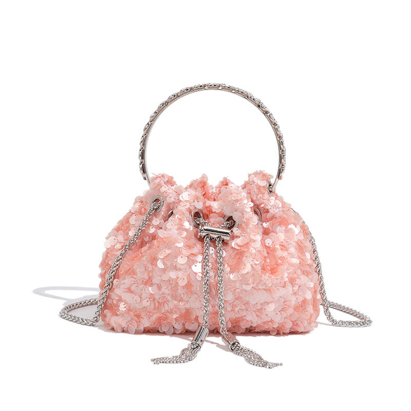 Gradient Full Diamond Tassel Evening Bag
