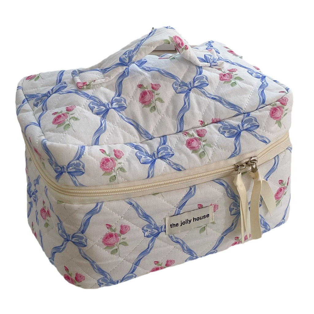 Multi-Pattern Palace Quilted Cosmetic Clutch and Octagonal Set