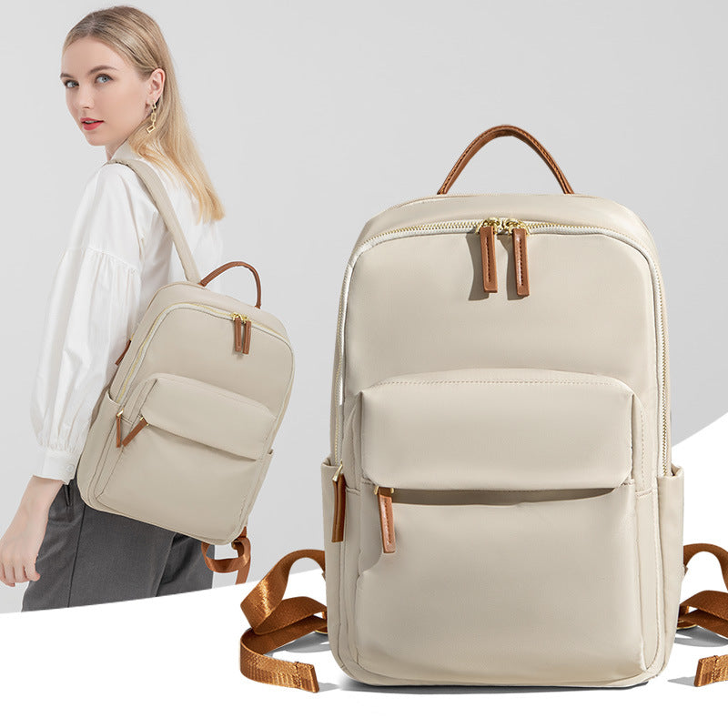 Korean Style Casual Commuting Computer Backpack For Women 2026 Spring And Summer Versatile Simple Oxford Cloth Travel Backpack Large Capacity
