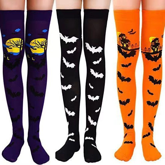 Christmas Halloween Party Knee high Socks Cosplay Apparel Accessories