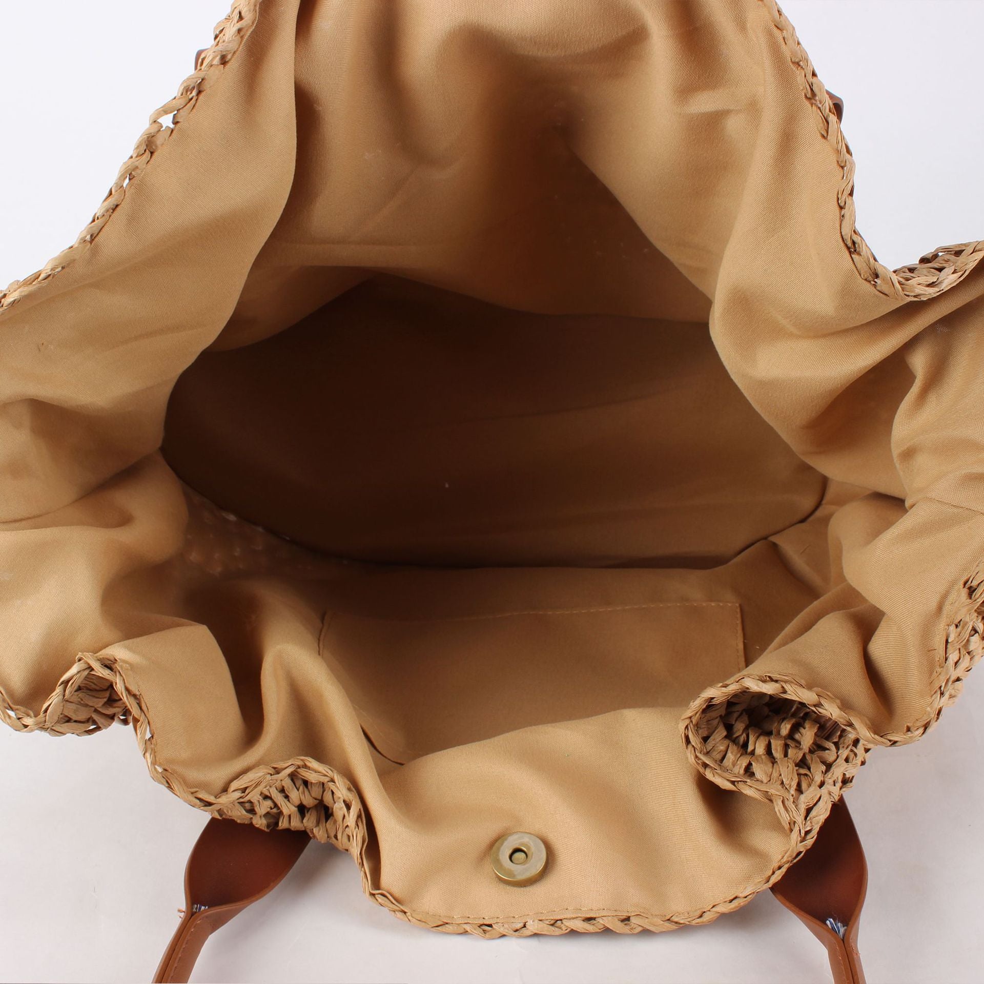Women Straw Woven Large Capacity Shoulder Beach Vacation Bag