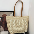 2026 Woven Shoulder Beach Handheld Unique Large Straw New Underarm Tote Bag