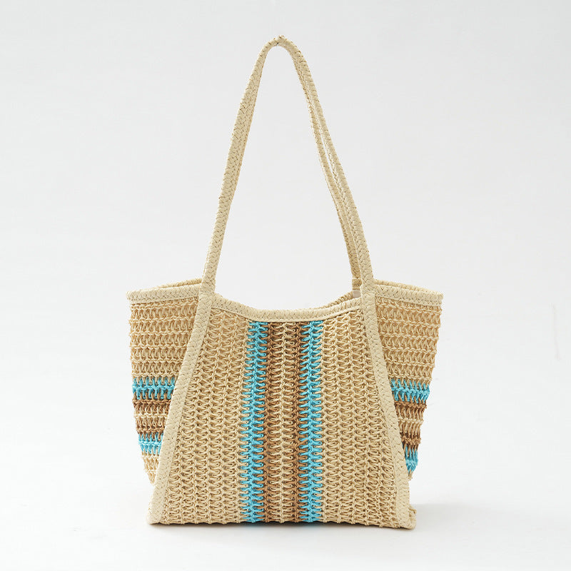 Women's Large Capacity Woven Commuting Beach Tote Bag