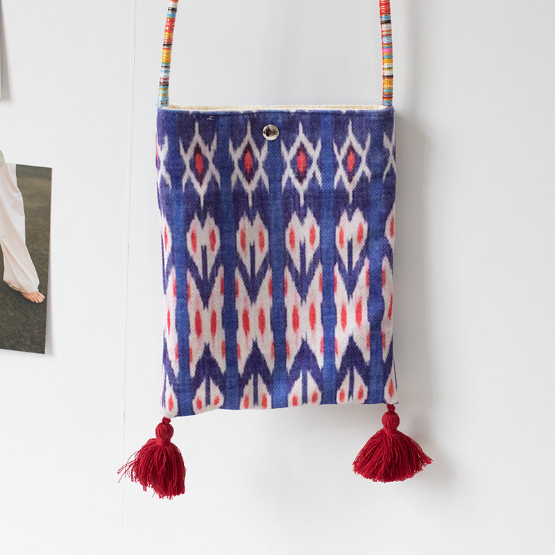 2026 Spring Summer New Ethnic Artistic Phone Crossbody Cloth Bag