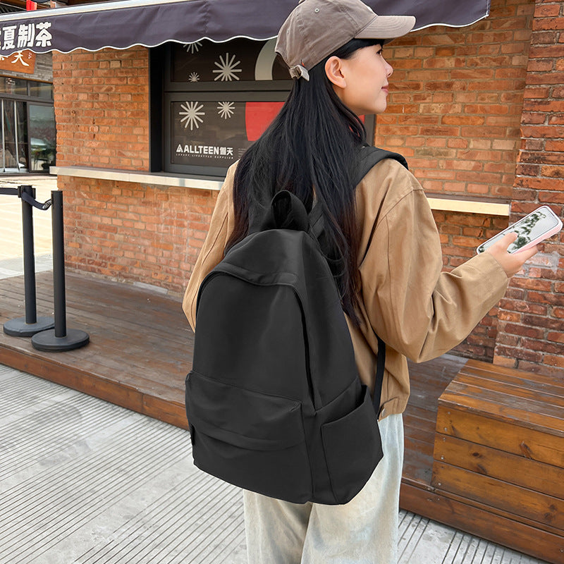Large Capacity Solid Color Backpack