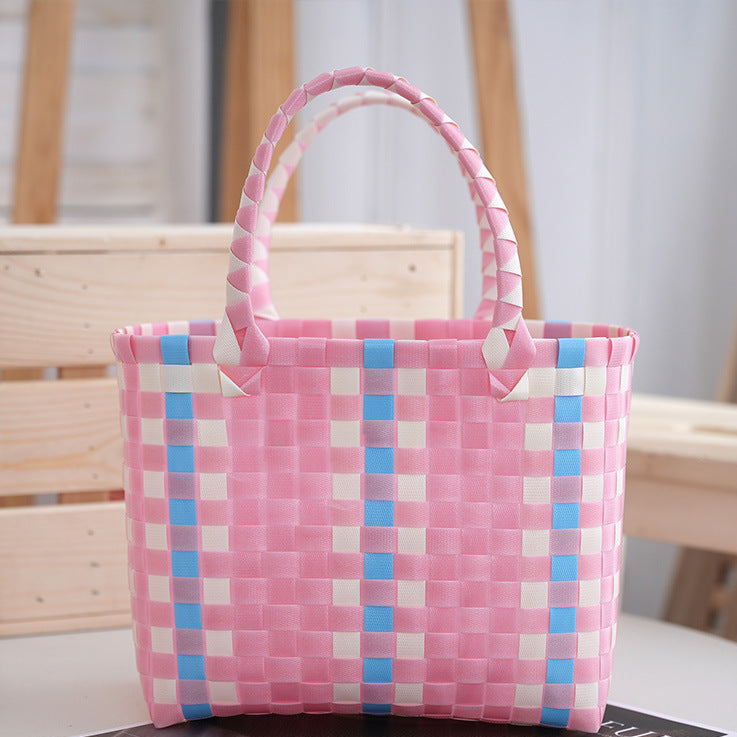 Decorative Plastic Woven Handbag