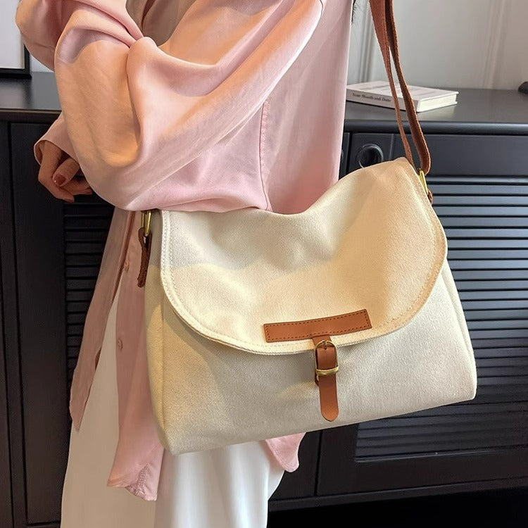 Vintage Canvas Messenger Crossbody Shoulder Bag