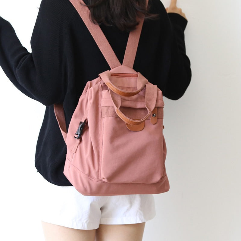 Japanese Retro Canvas Backpack For Women 2026 New Casual Fashion School Bag Korean Version Backpack For Junior High School Students And College Students
