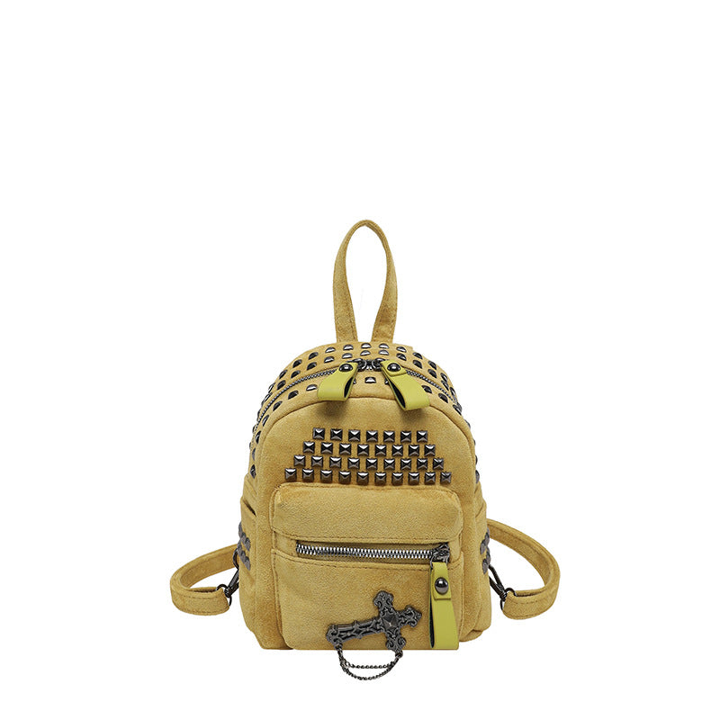 Vintage Studded Mini Suede Backpack