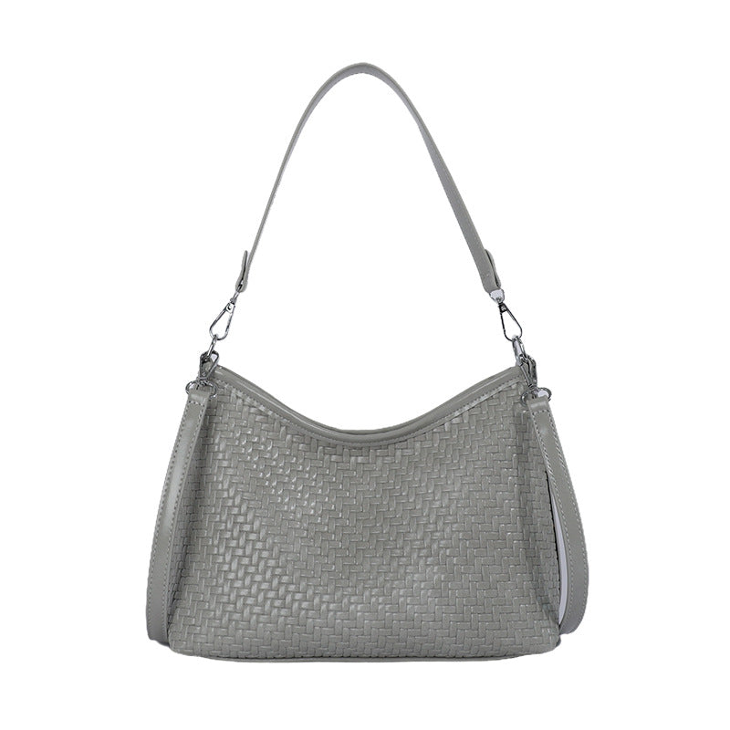 Woven Textured Hobo Shoulder Bag with Adjustable Strap