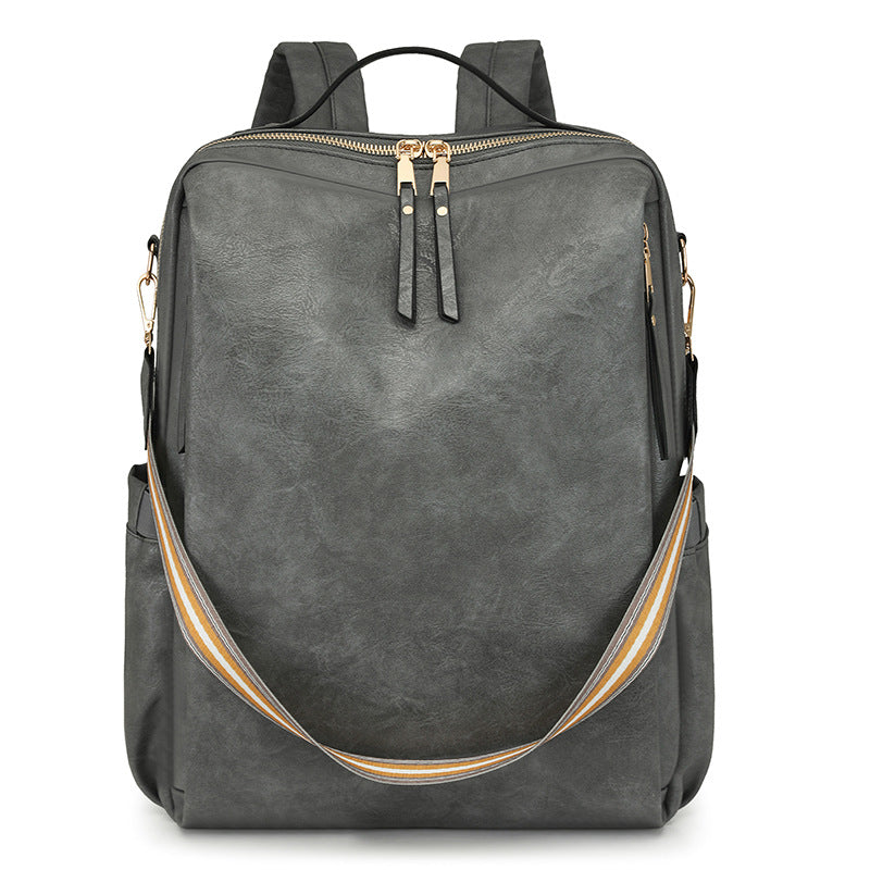Women New Vintage Multifunctional PU Travel Backpack
